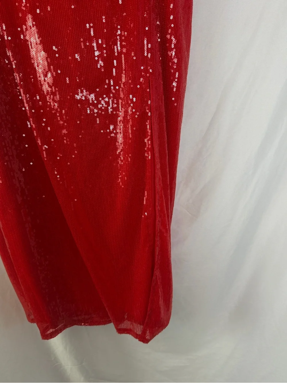 A New Day Red Sequin Maxi Skirt XL Glam Holiday Party Evening Skirt NWT